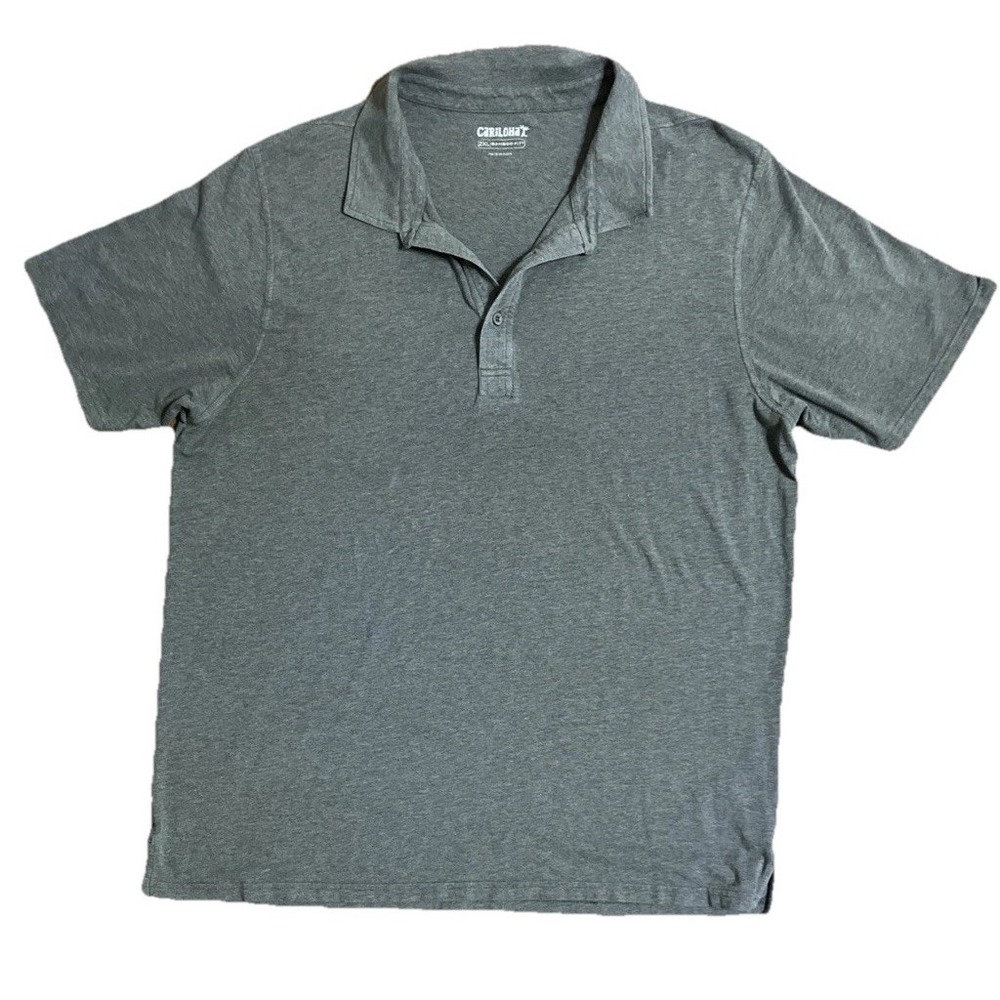 Cariloha Bamboo Fit Performance Polo Shirt S/S Men's Size 2XL Gray